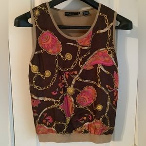 Dana Buchman 100% Silk Tank Top Womens Size Petite Medium